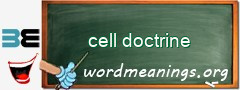 WordMeaning blackboard for cell doctrine